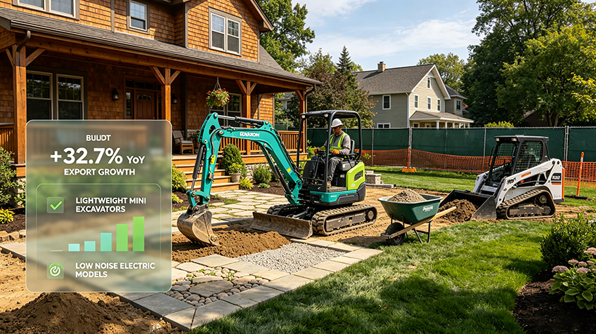 Booming Backyard & Orchard Markets in Europe & America Drive 32.7% Surge in Mini Equipment Exports